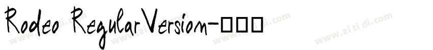 Rodeo RegularVersion字体转换